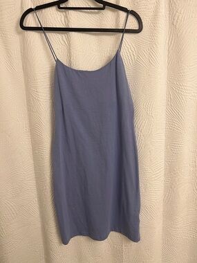Fashion Nova Light Periwinkle Spaghetti Strap Slip Dress